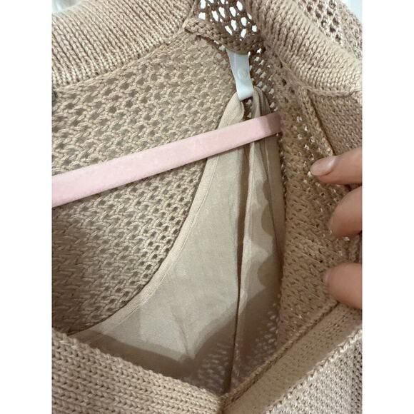 NWT Young, Fabulous,& Broke Faye Crochet Maxi Dress in Sandstone Mineral Wash, S - Picture 15 of 15